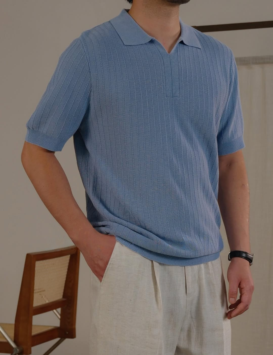 Napoli Leinen Strick-Polo
