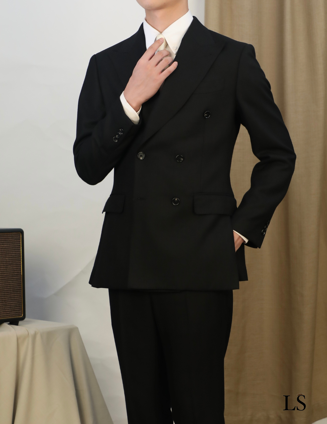 Costume Gênes noir croisé