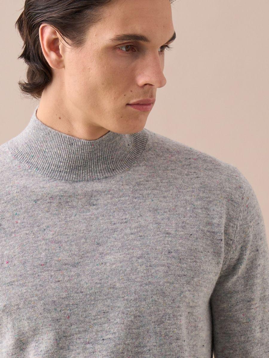 Suéter de cuello alto Loops Wool Sky