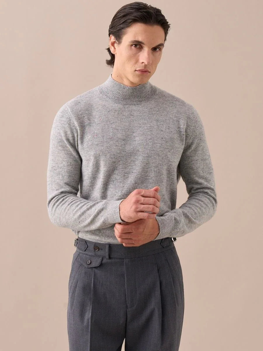 Suéter de cuello alto Loops Wool Sky