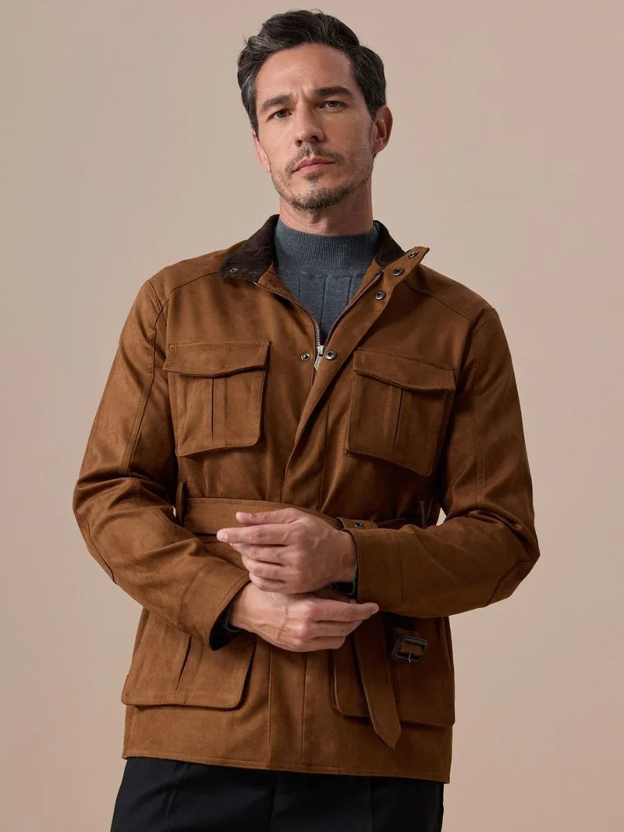 Wildleder-Stil Vintage Jagdjacke
