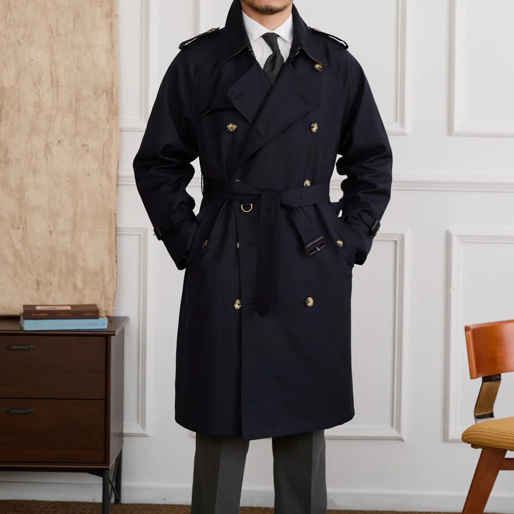 Regents Baumwoll-Misch Doppelreiher Trenchcoat