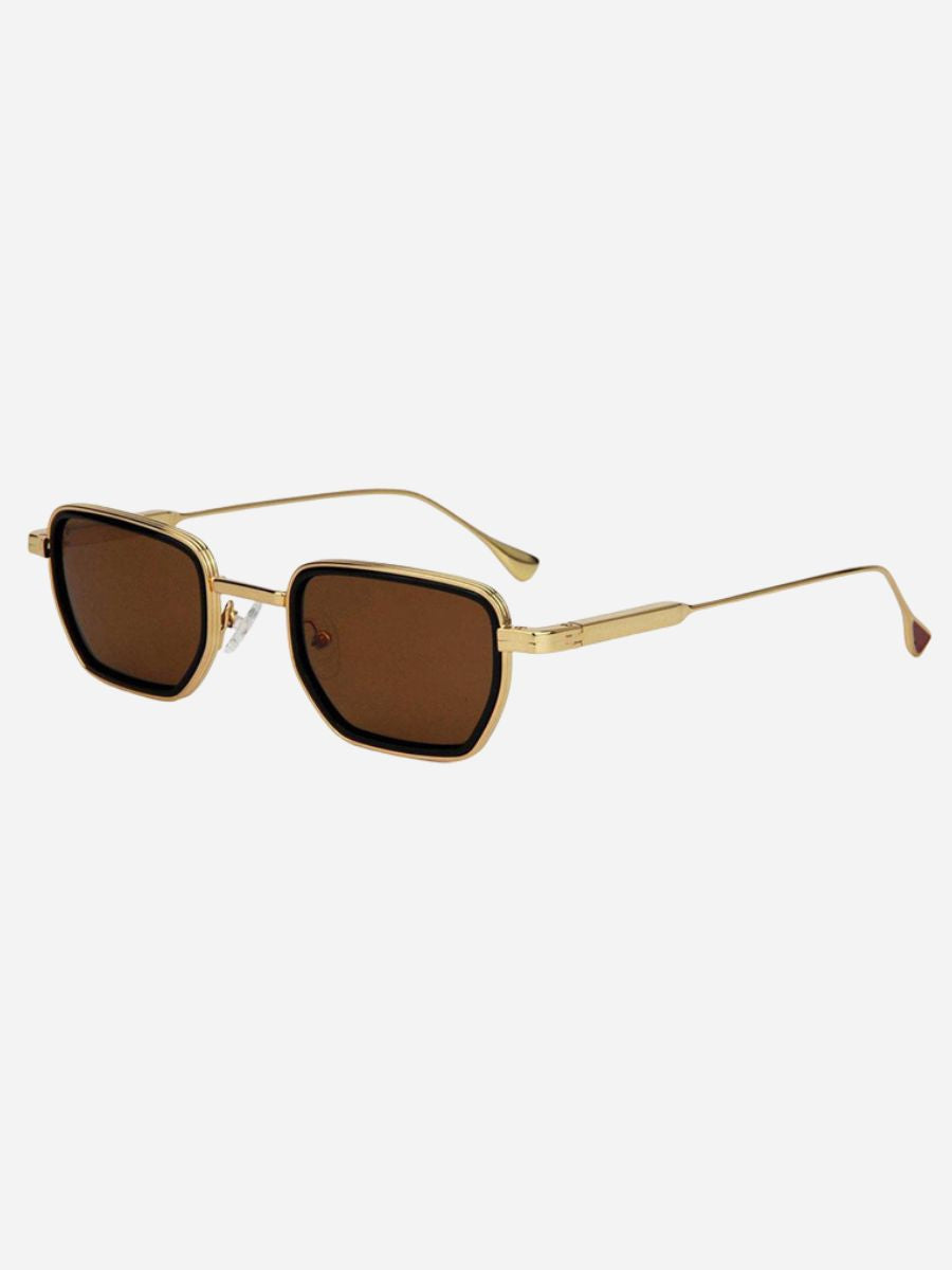 Lunettes de soleil rectangulaires en métal Loops