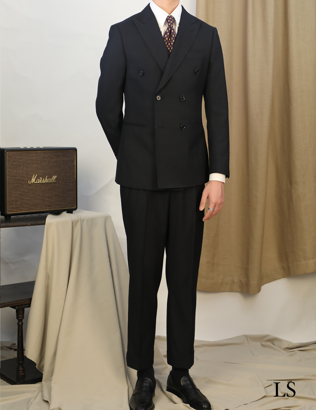 Costume Gênes noir croisé