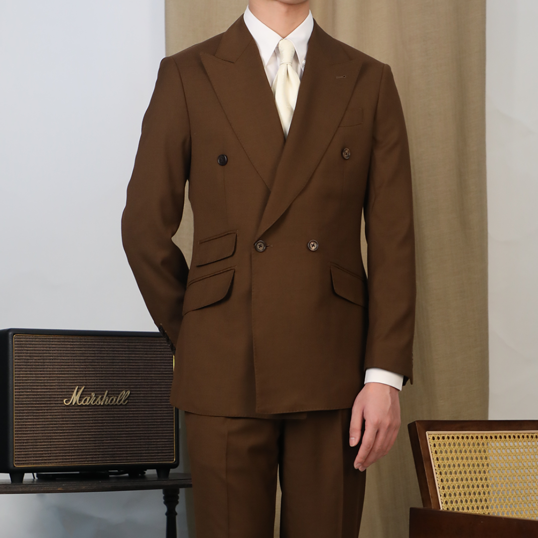 Costume chevauchant marron Bologne