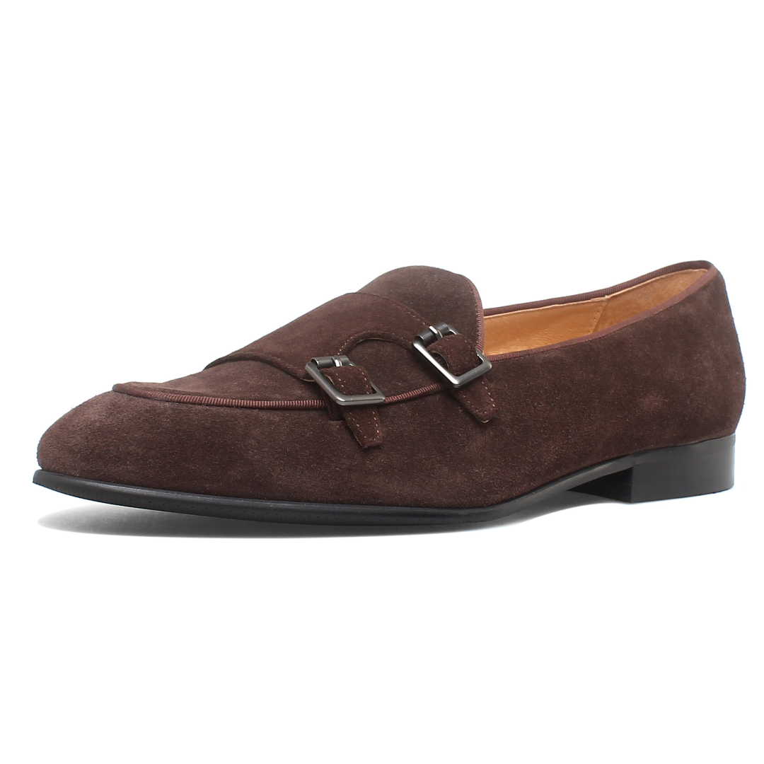 Herren Doppelmonkstraps Wildleder-Loafer