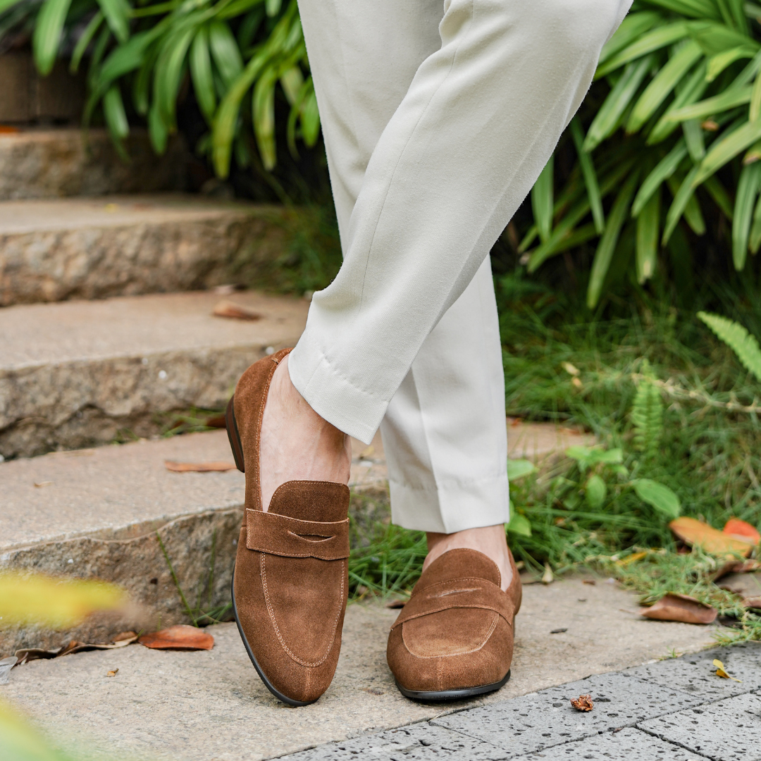 Mocassin Penny Siena en daim pour homme