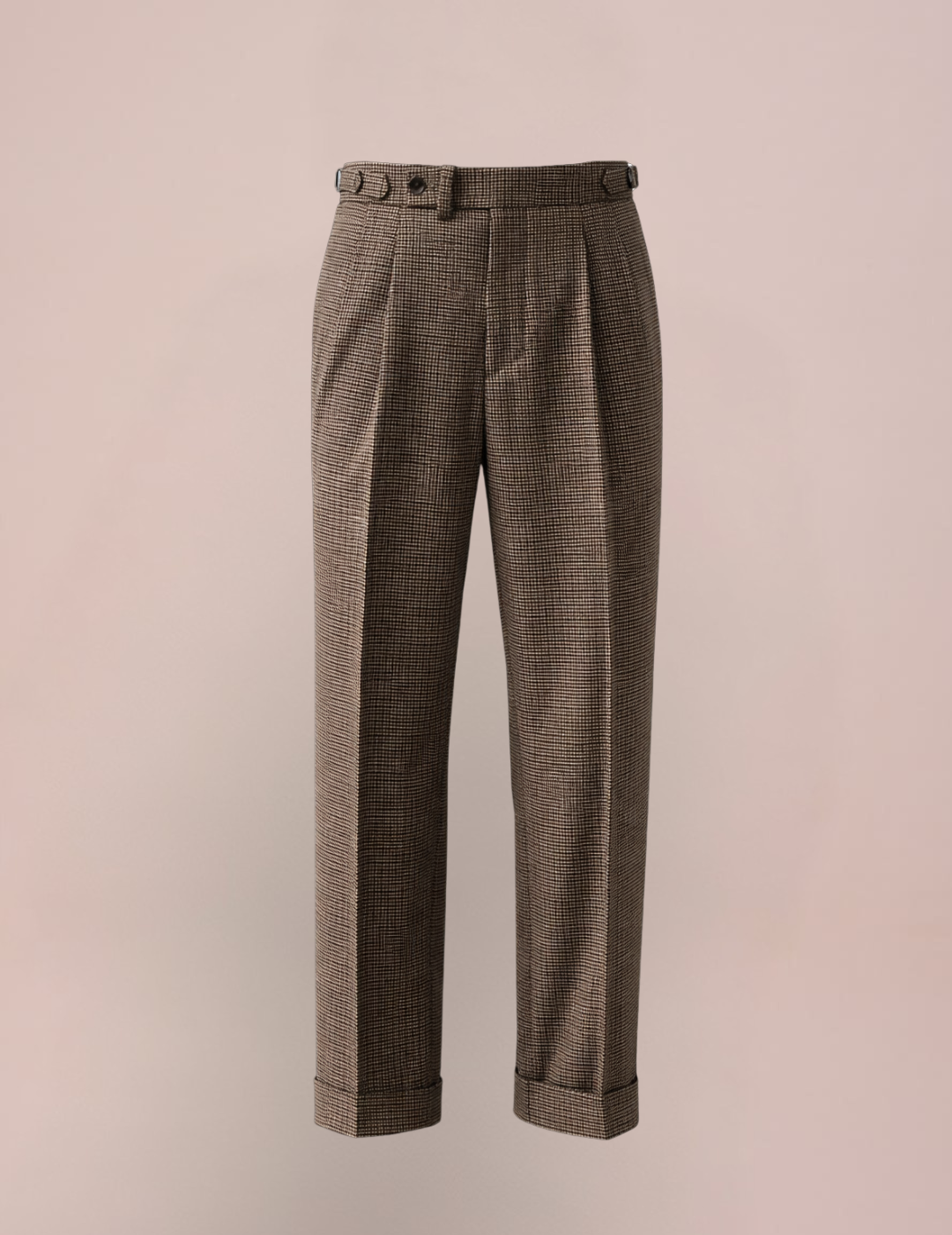 Pantalones Gurkha a cuadros con trabillas LS061