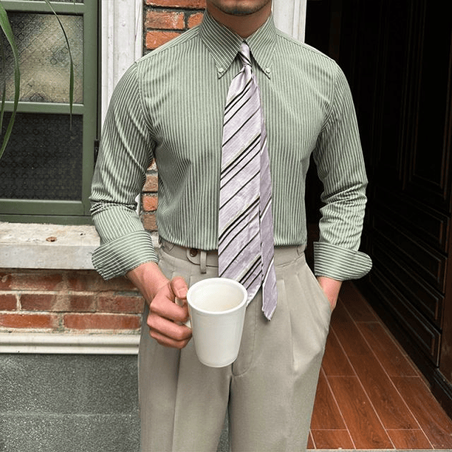 Camicia Bath con Colletto a Punta