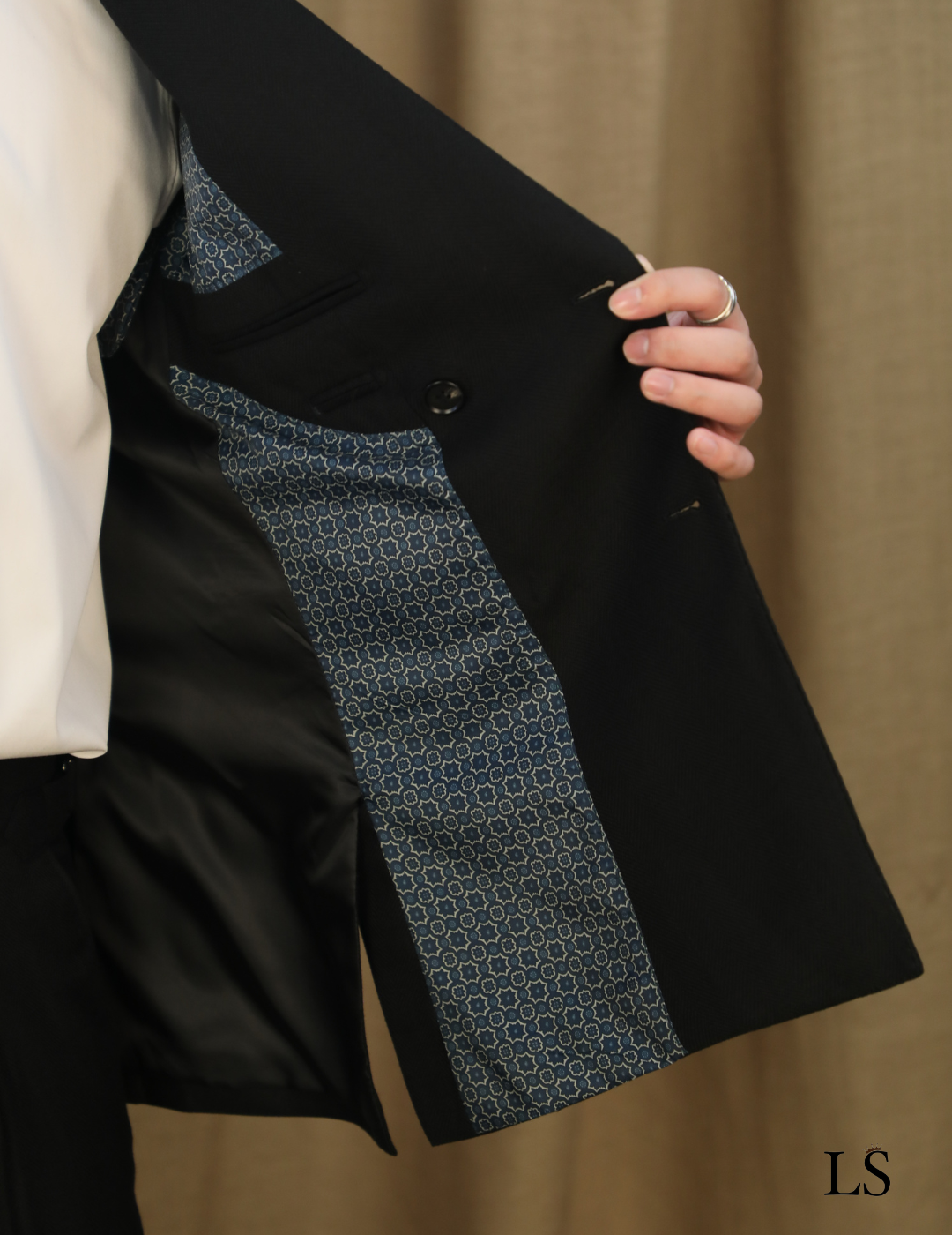 Costume Gênes noir croisé