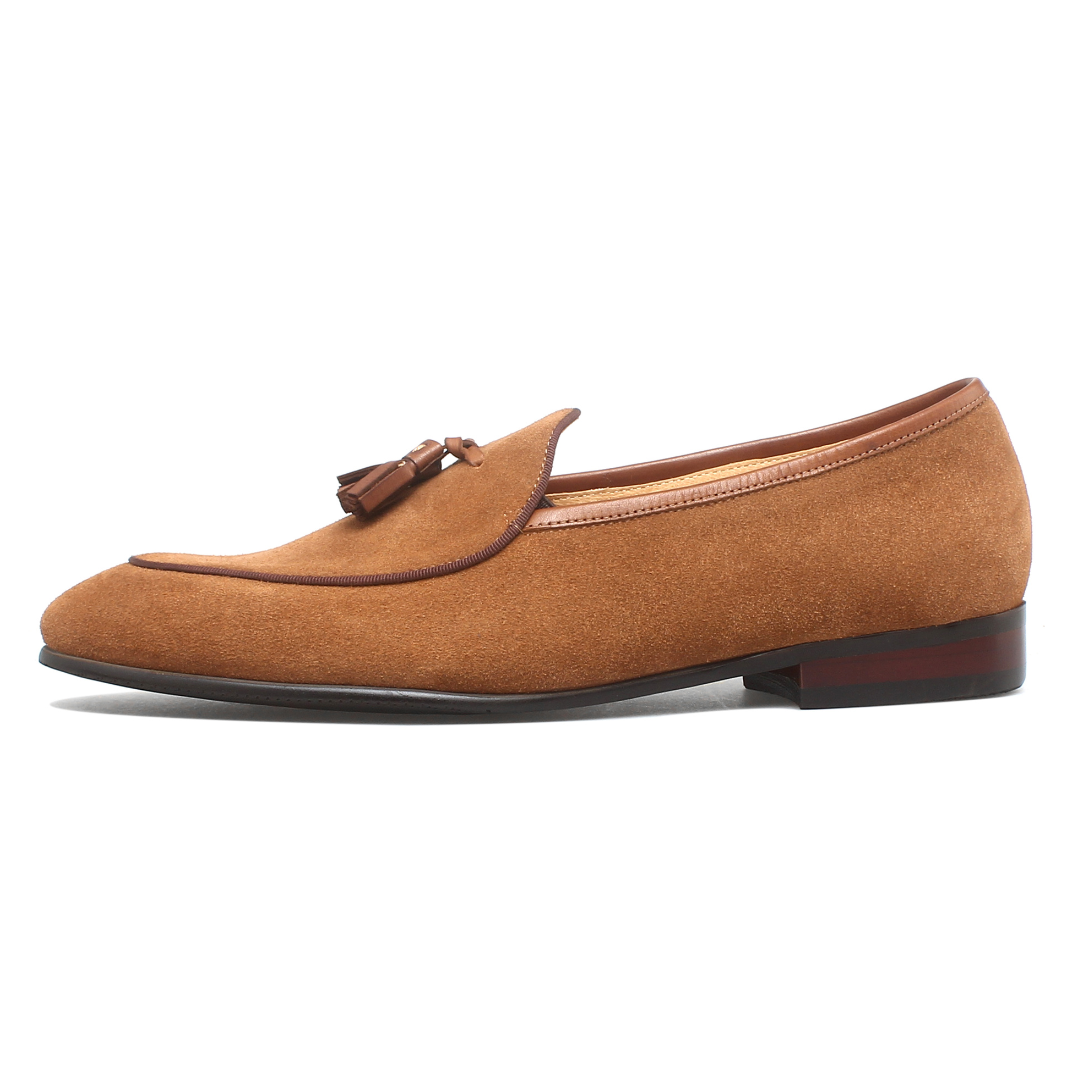 Mocassins en daim Napoli pour homme à pampilles