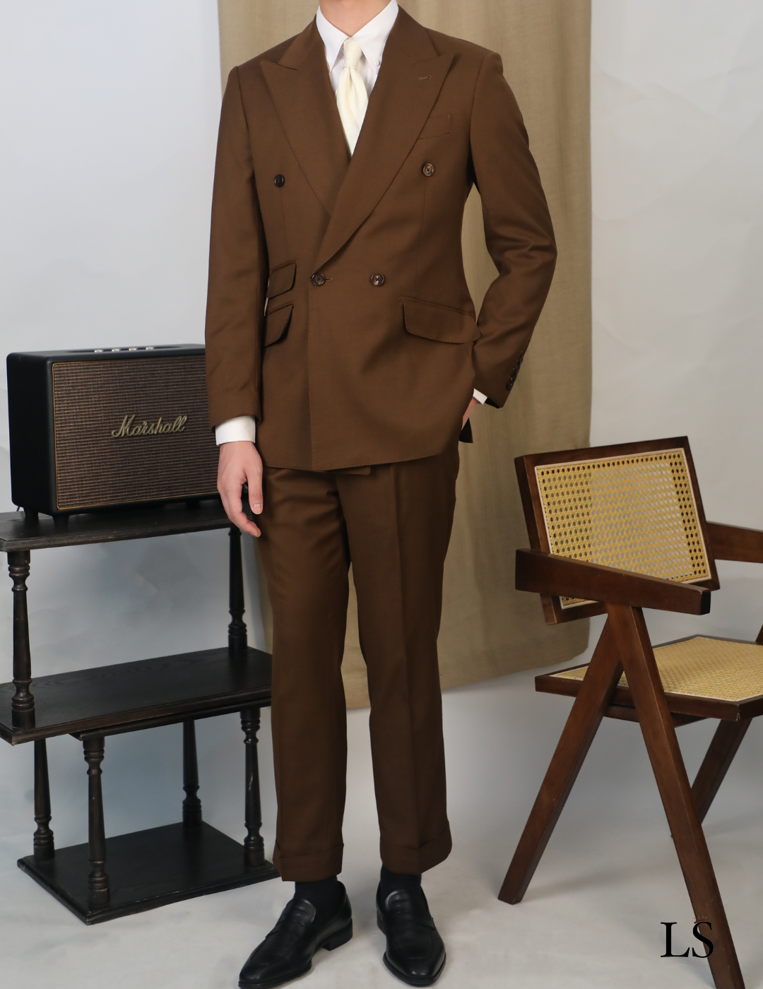 Costume chevauchant marron Bologne
