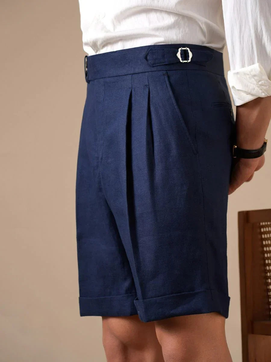 Loops Tursi Leinen Hochgeschnittene Shorts