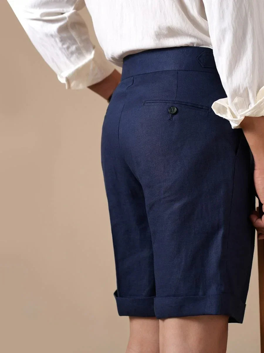 Loops Tursi Leinen Hochgeschnittene Shorts
