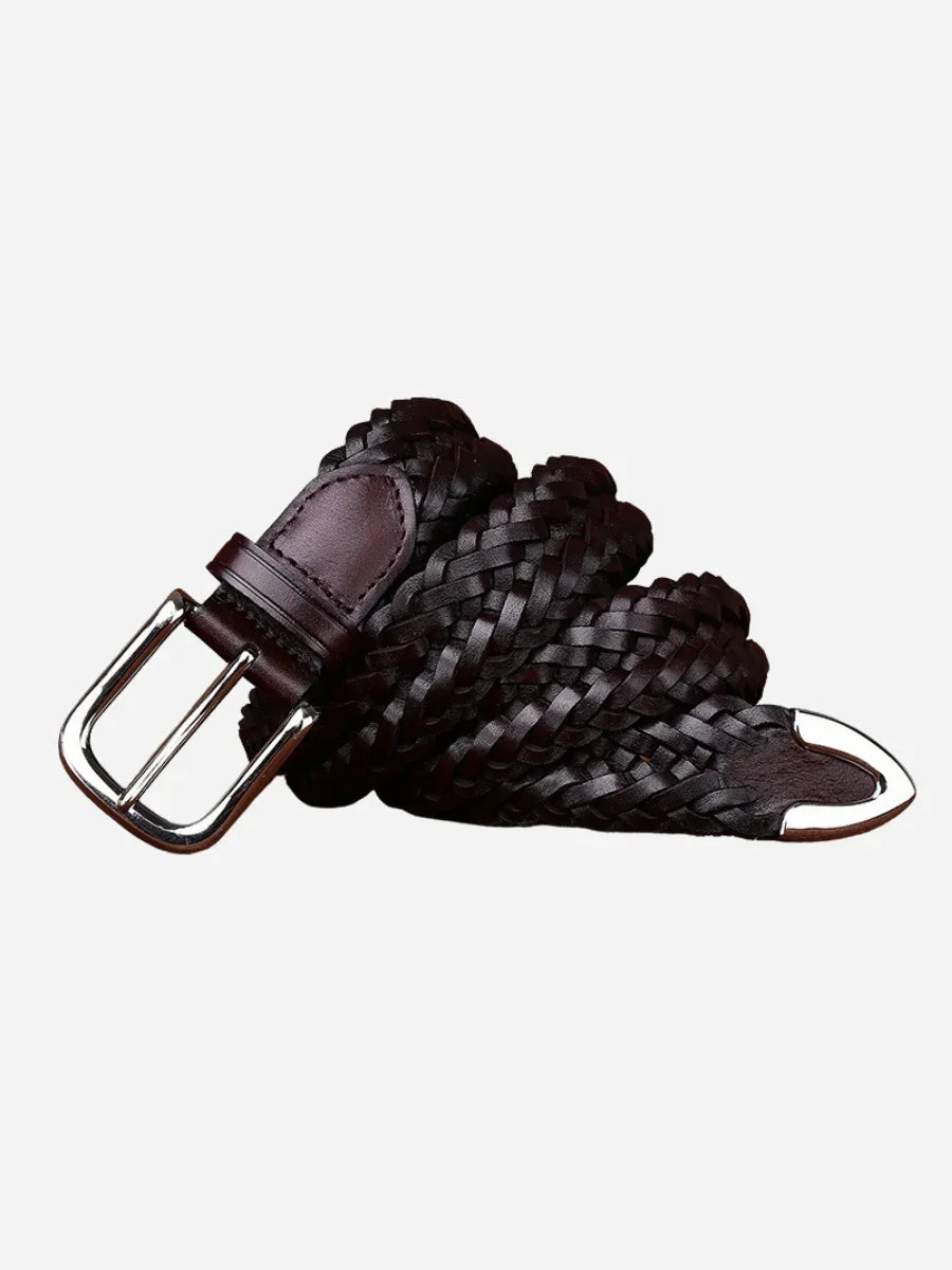 Cinturón de piel trenzada Loops Laino