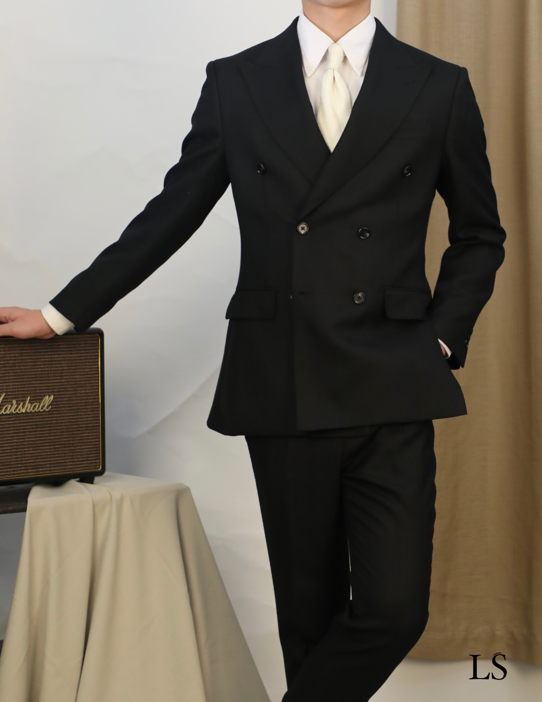 Costume Gênes noir croisé