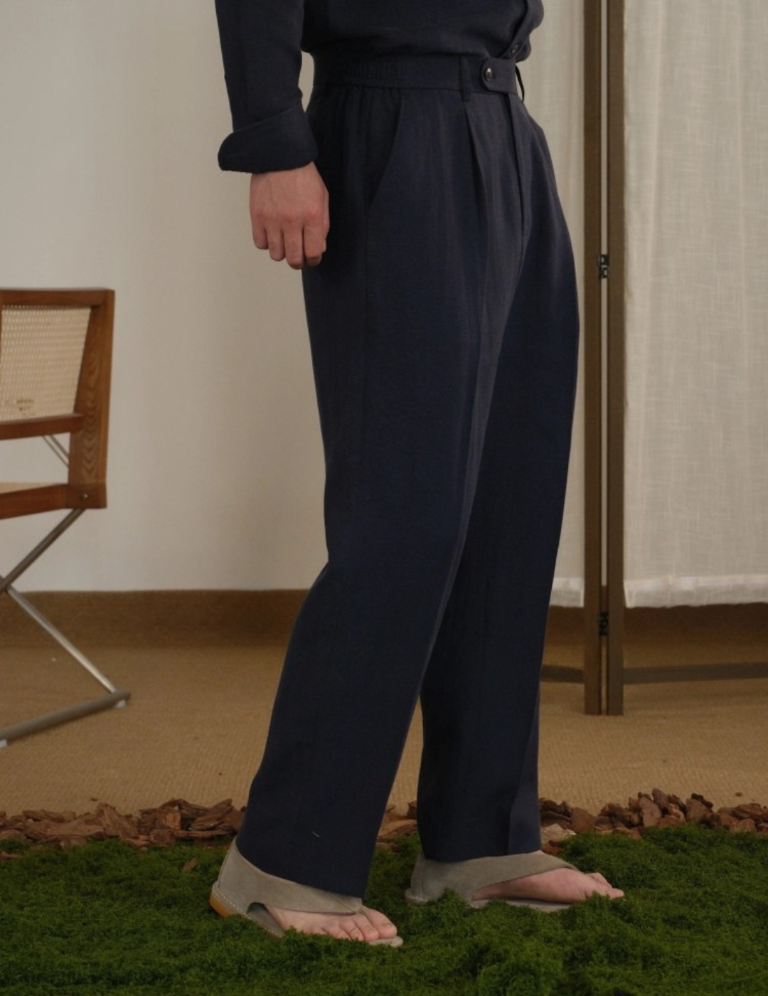 Pantalon en mélange Tencel-lin