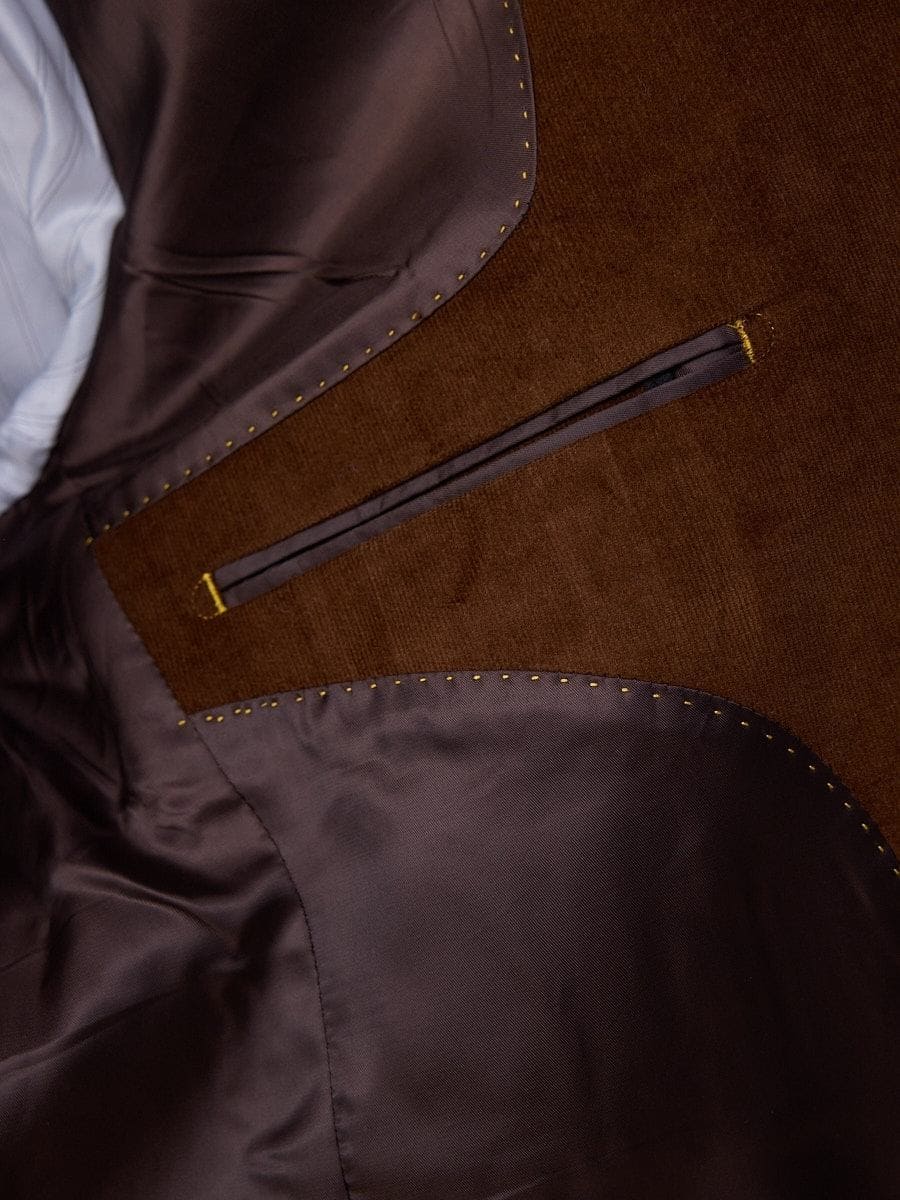 Traje de pana Luni de botonadura sencilla