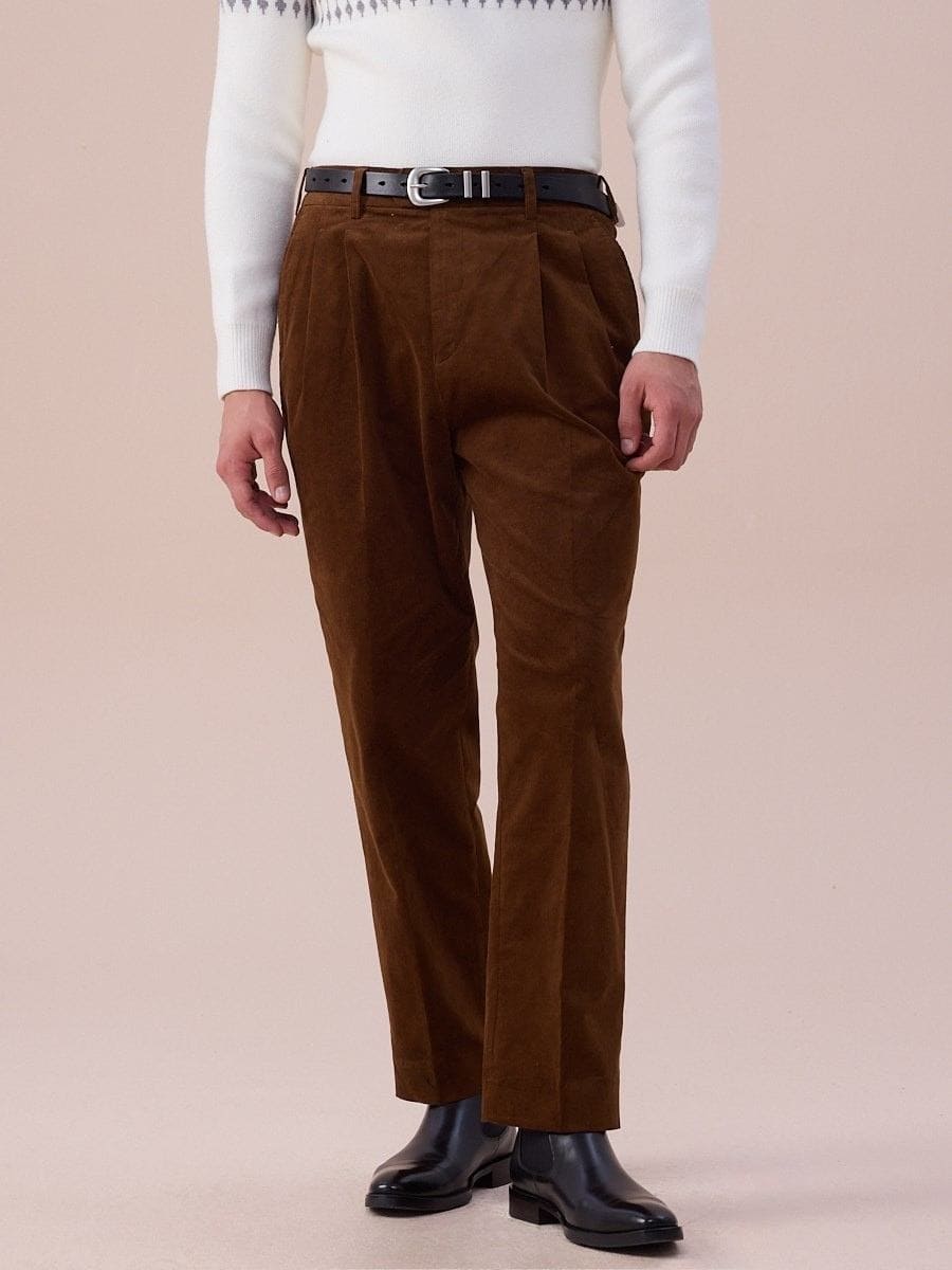 Pantalones Luni de pana de talle alto