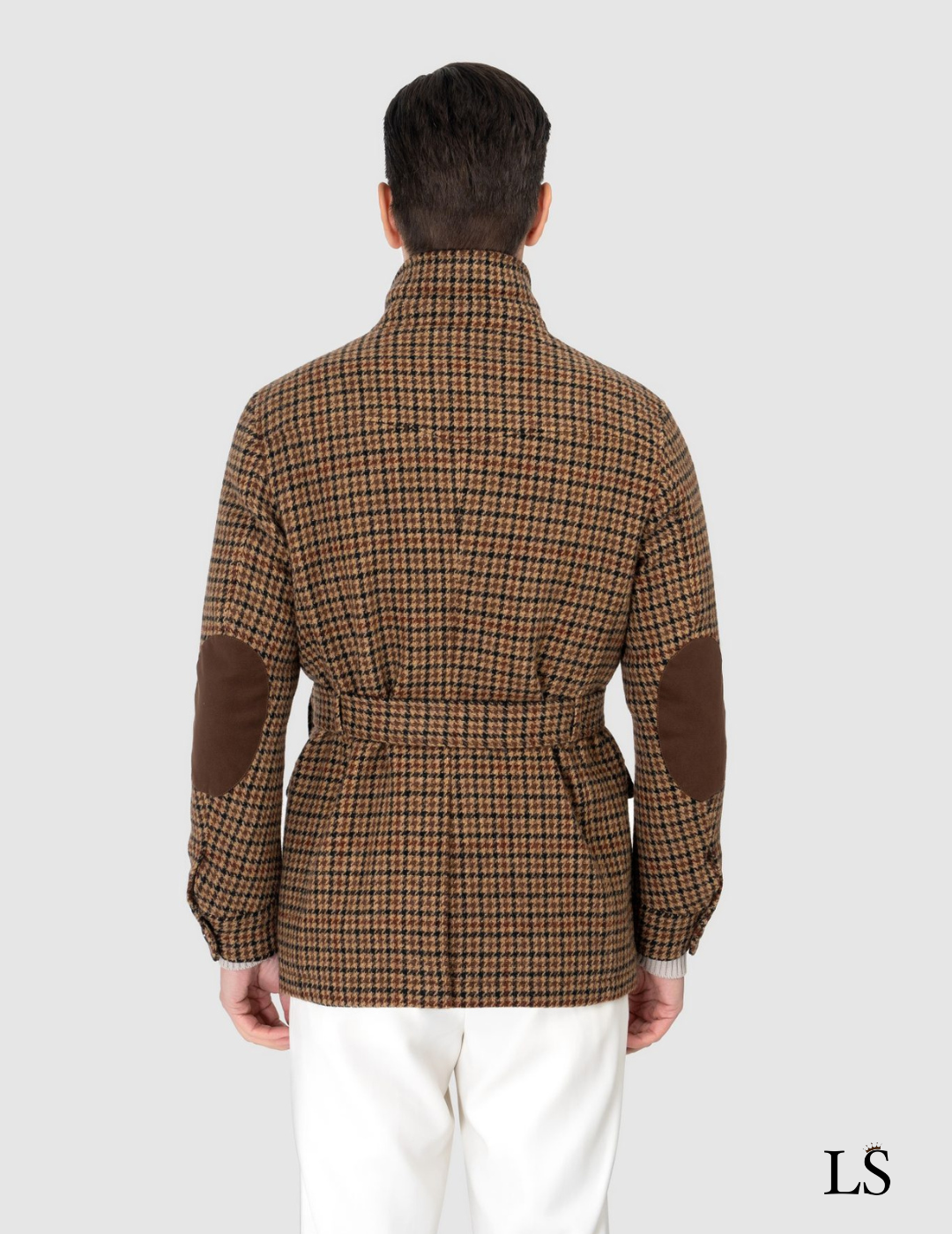 Veste Saharienne en Tweed avec Ceinture