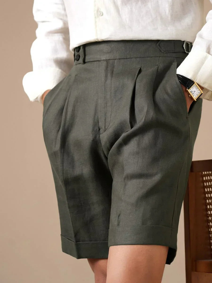 Loops Tursi Leinen Hochgeschnittene Shorts