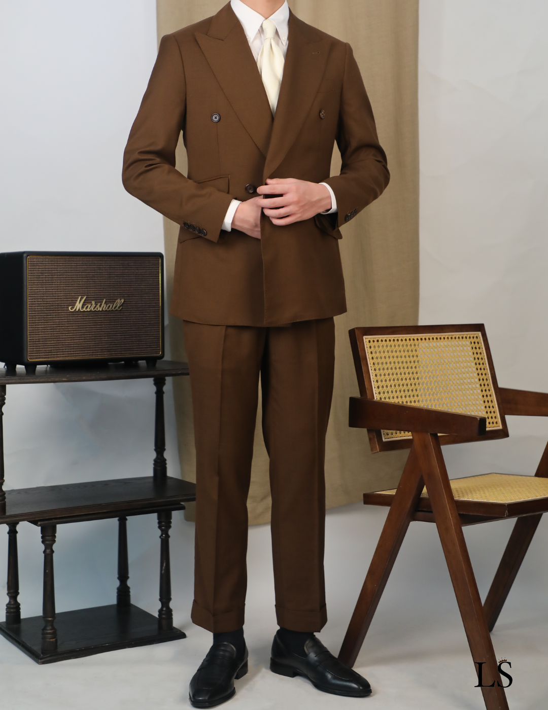 Costume chevauchant marron Bologne