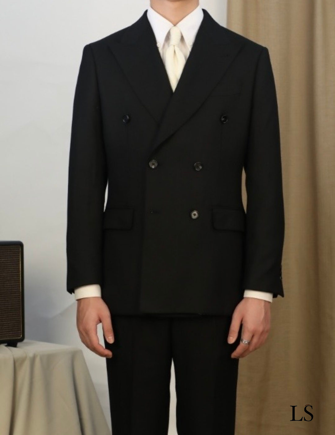 Costume Gênes noir croisé