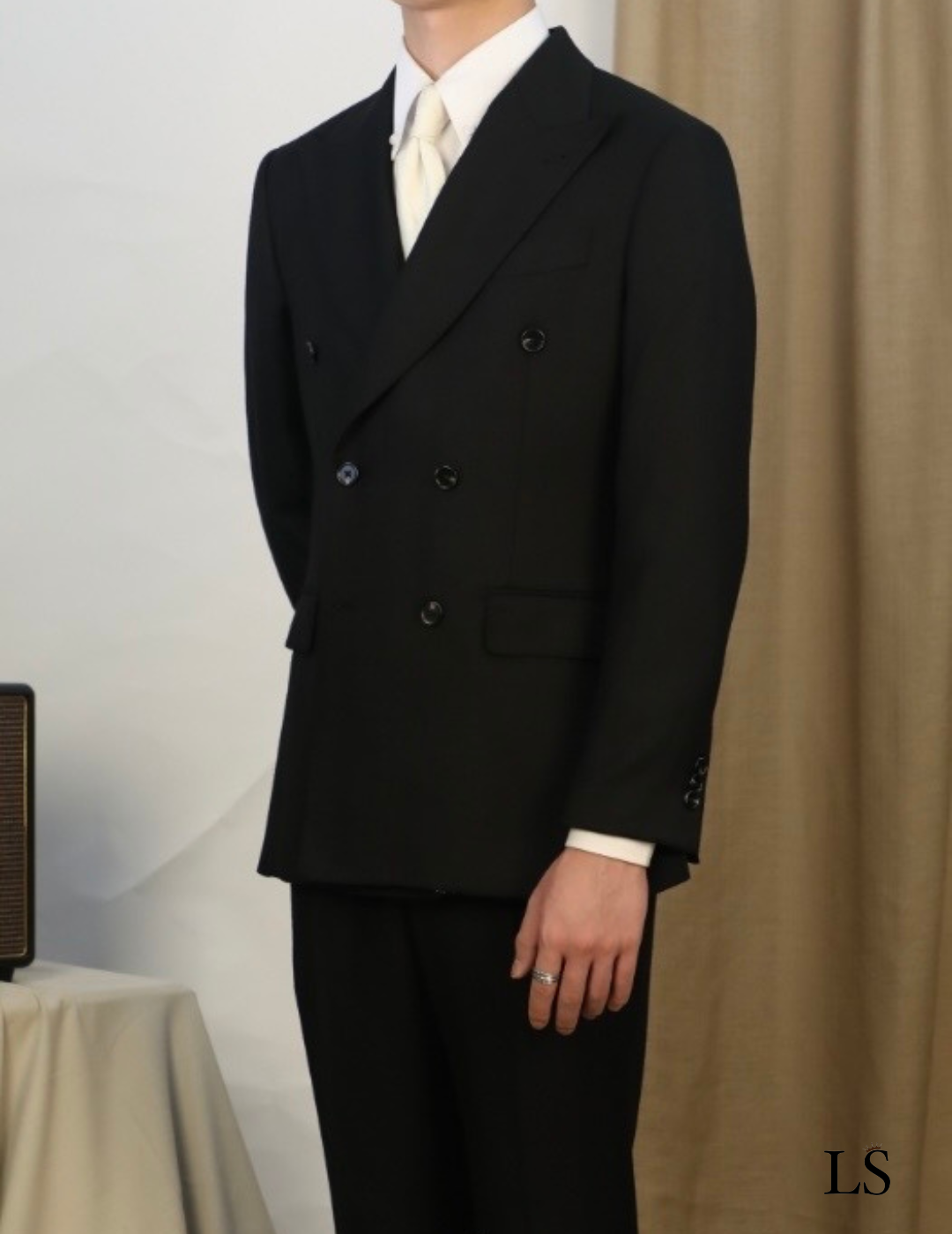 Costume Gênes noir croisé