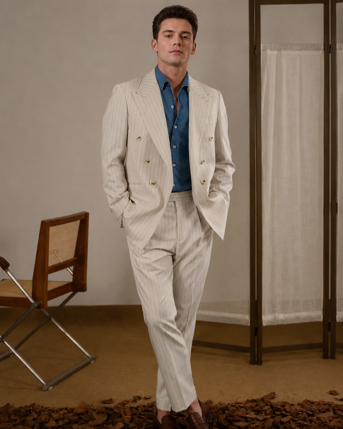 Palermo Pinstripe Double Breasted Suit