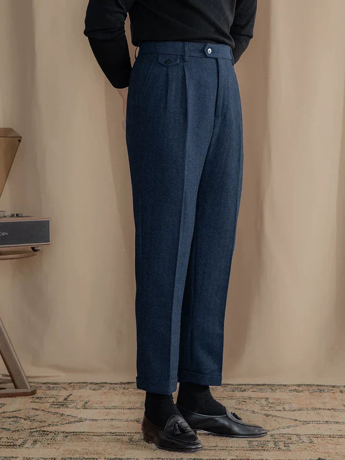 Pantalon de tailleur à chevrons
