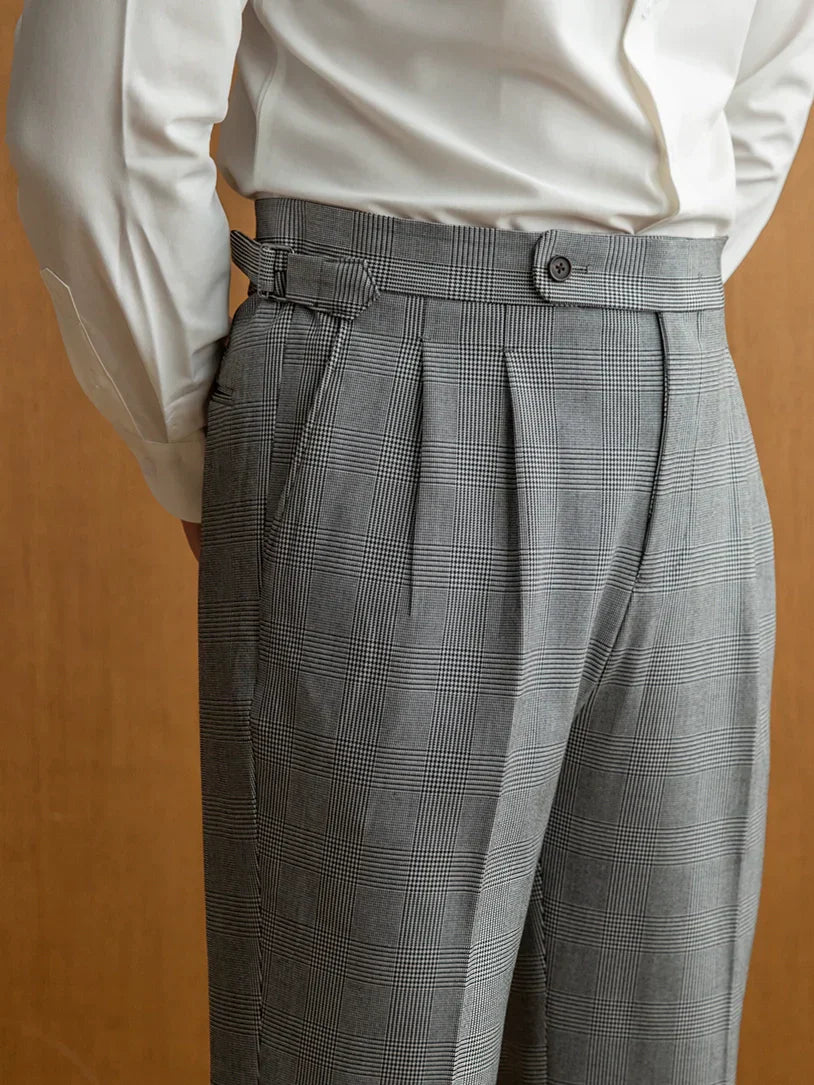 Costume croisé Prince de Galles gris