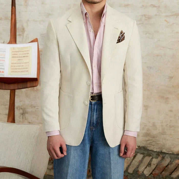 Retro Blazer Zwei Knöpfe Kerbrevers