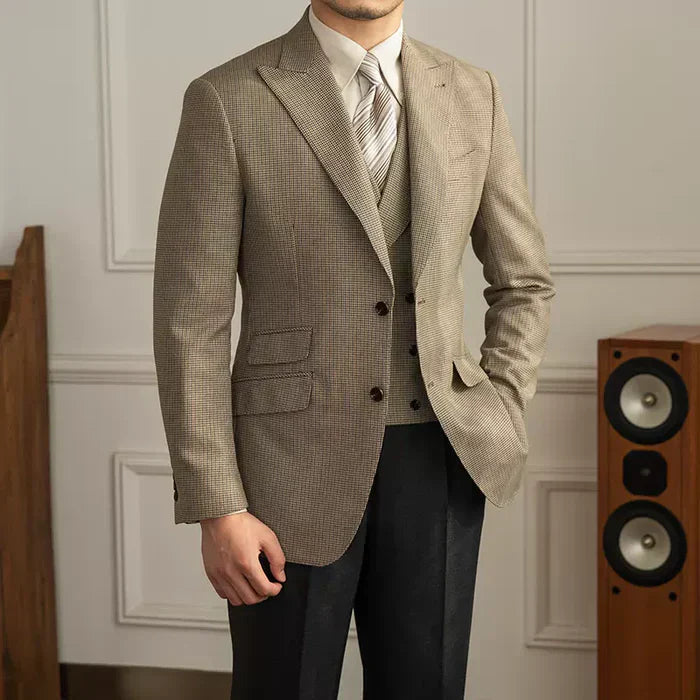 Khaki-Karo Zweiknopf-Blazer