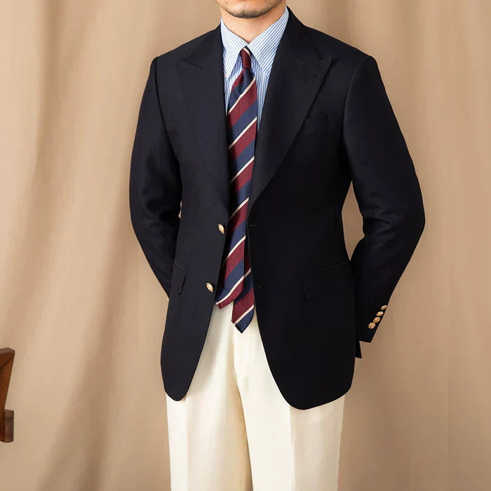 Blazer à revers en pointe et à deux boutons
