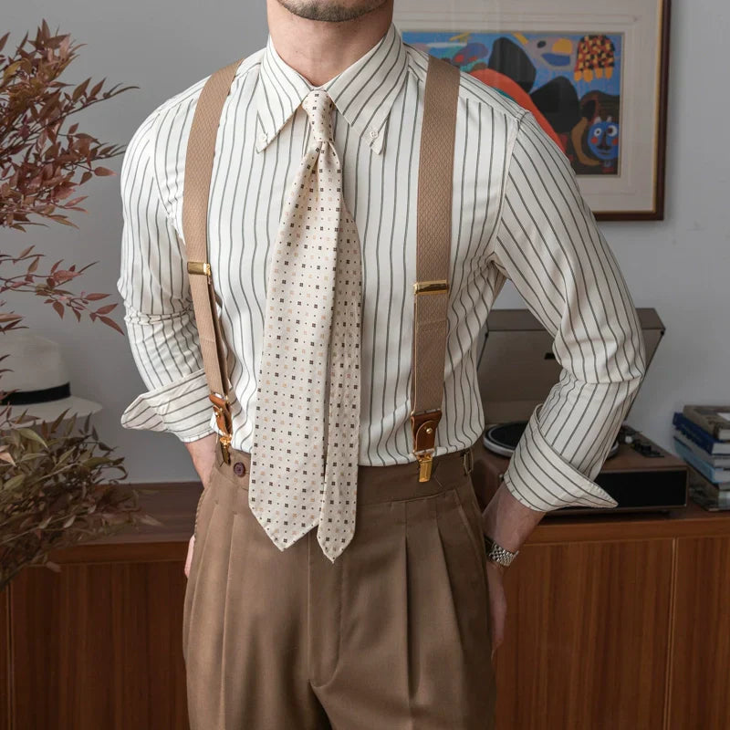 Camisa italiana con cuello puntas