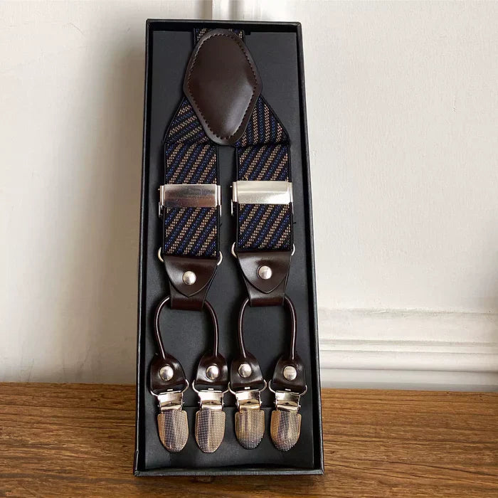 Herren Hosenträger Sechs Clips