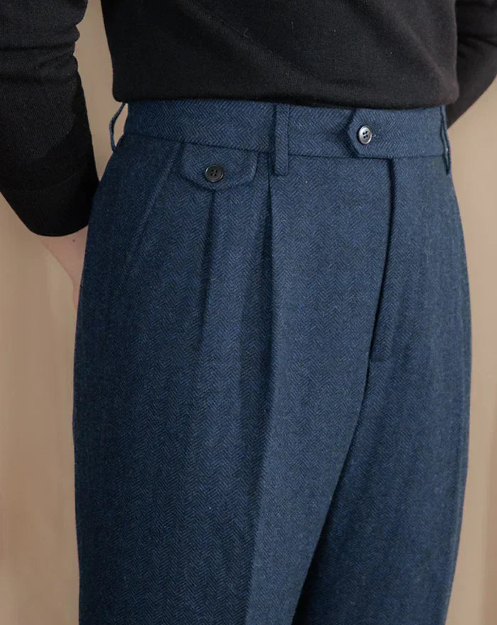 Pantalon de tailleur à chevrons