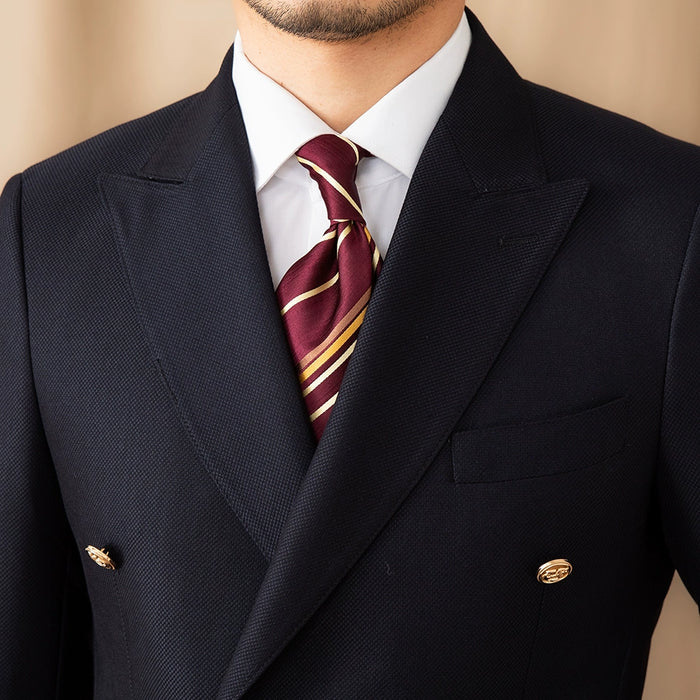 Doppelreiher Wickelblazer mit Goldknöpfen