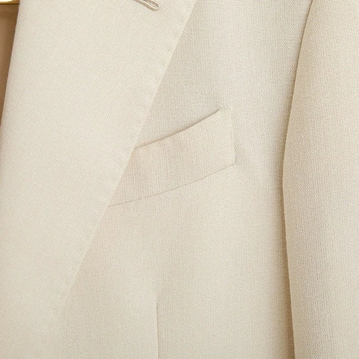Blazer Retro con Solapa de Muesca y Dos Botones