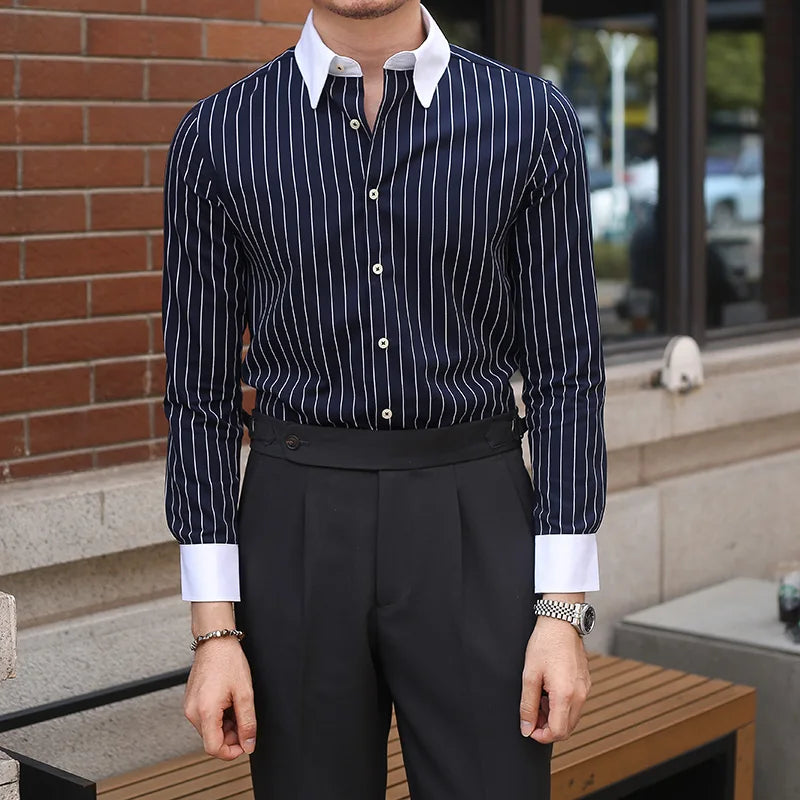 Chemise Habillée à Boucles pour Homme LS017