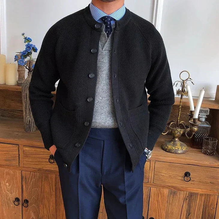 Cardigan en maille bouclée pour homme