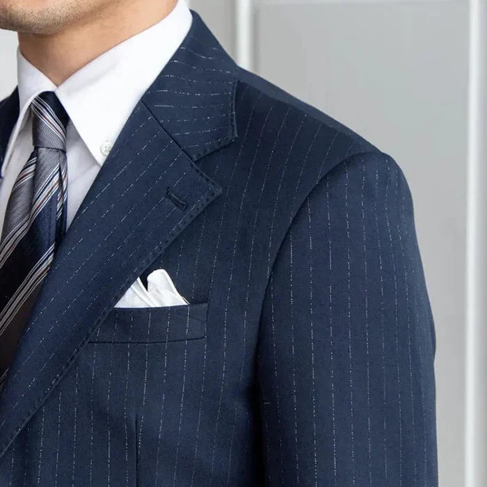 Blazer a Righe Due Bottoni LS037