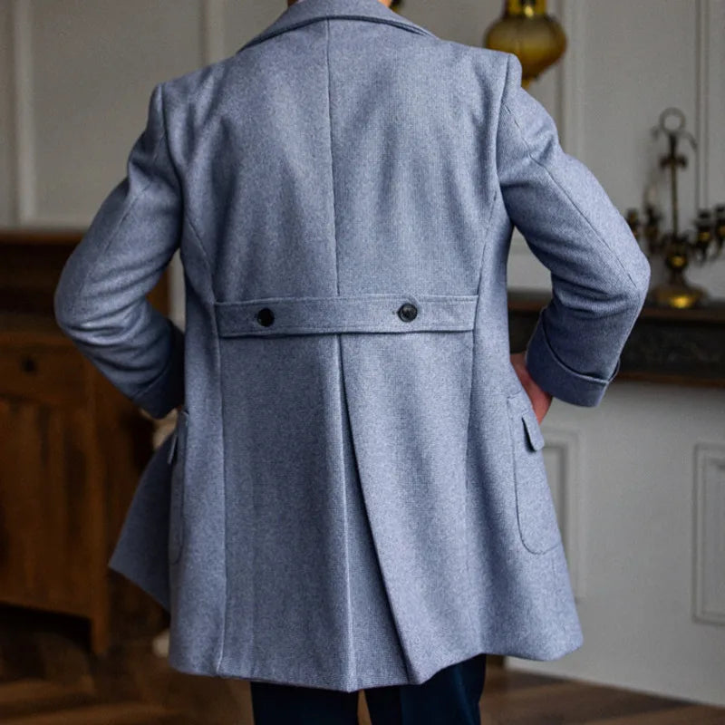 Manteau Homme Croisé Bouclé Manches Longues LS001