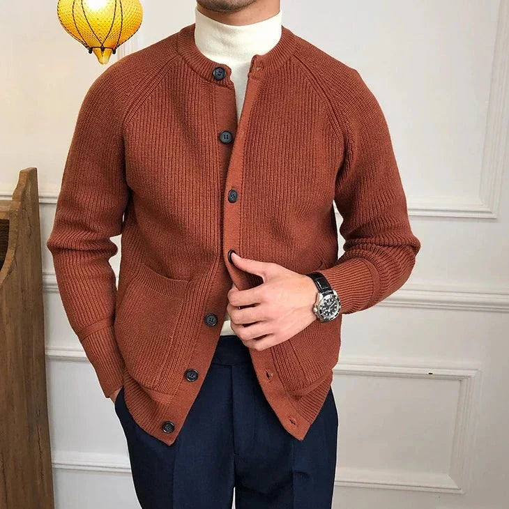 Cardigan en maille bouclée pour homme