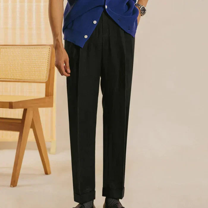 Pantalones de Lino con Trabillas LS035