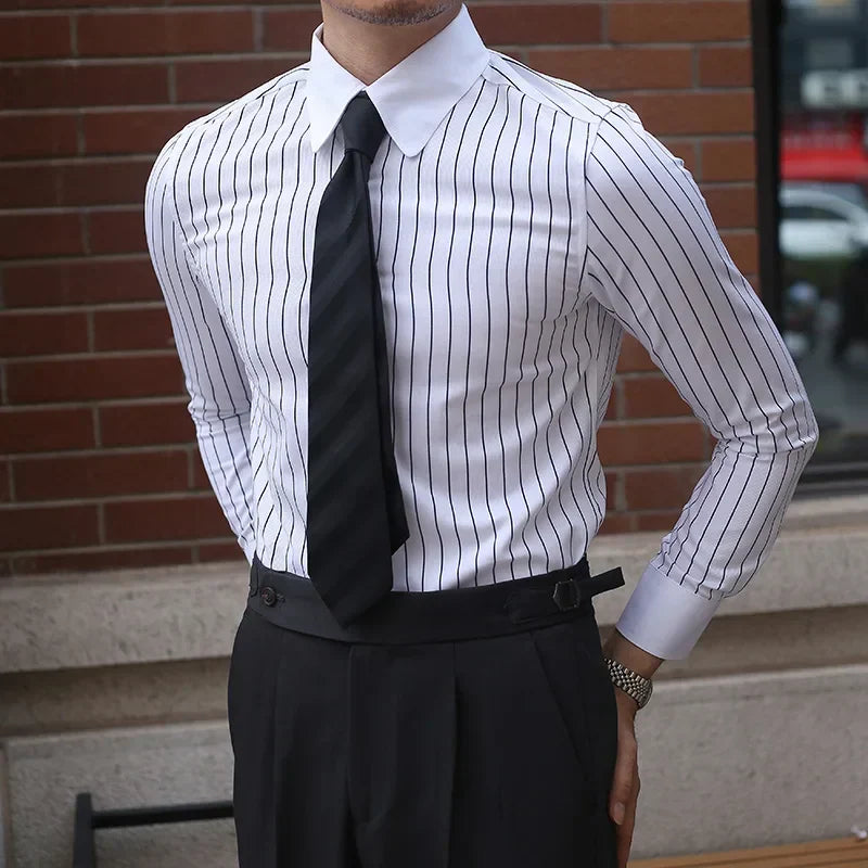 Chemise Habillée à Boucles pour Homme LS017