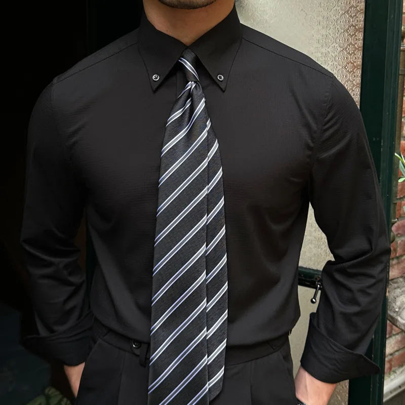 Chemise Habillée Homme Bouclée Manches Longues LS042