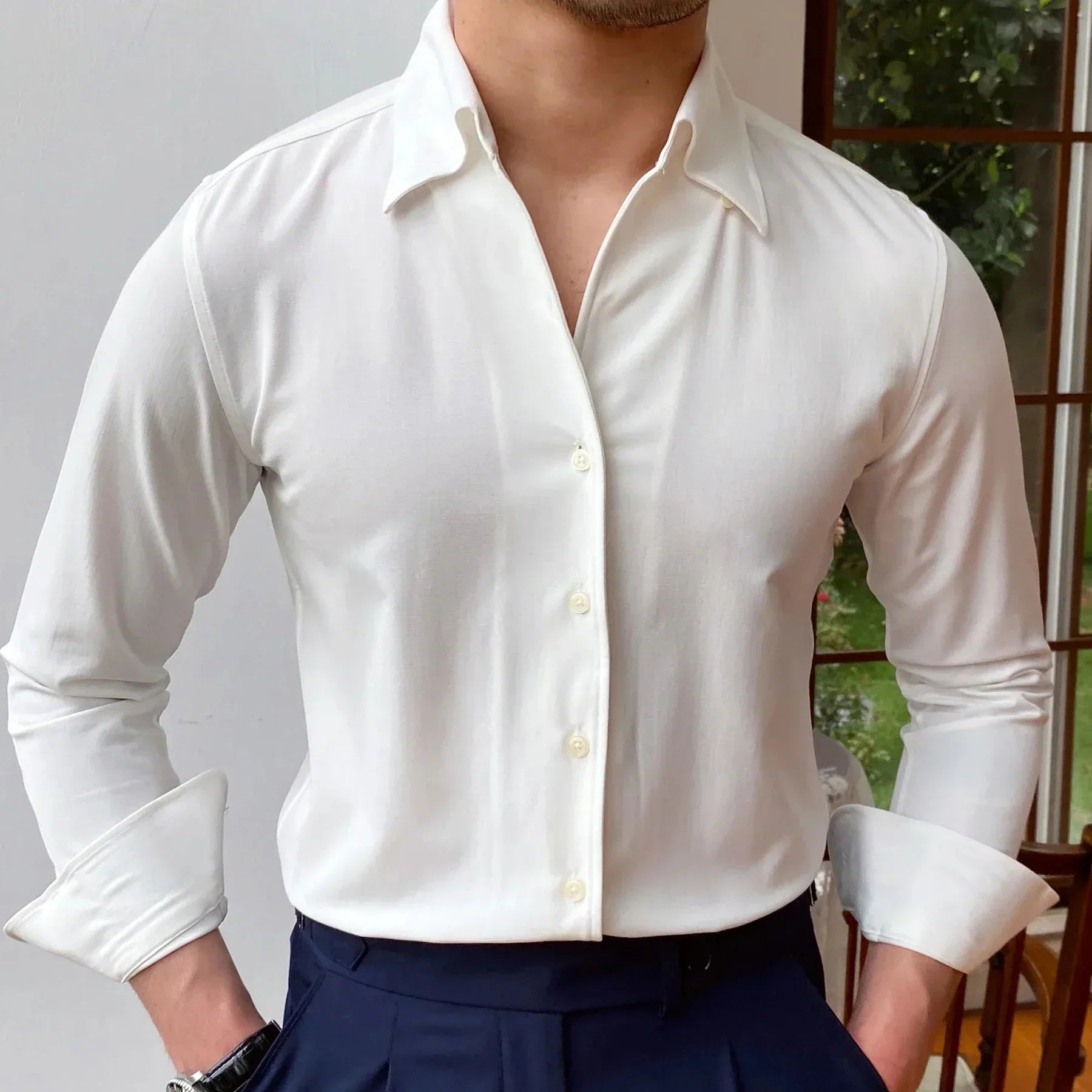 Chemise habillée homme avec boucles LS033