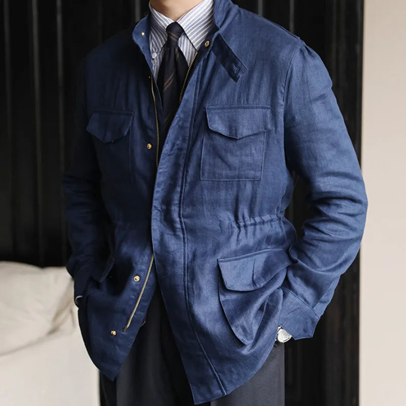 Parka de lino Looped LS001 para hombre