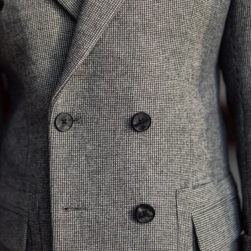 Manteau Homme Croisé Bouclé Manches Longues LS001